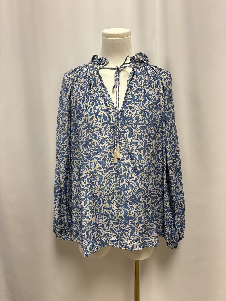 Natalie Martin Blue Floral Blouse