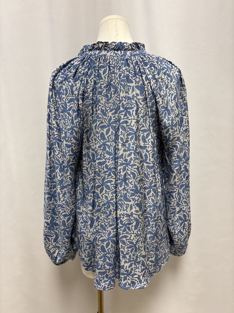 Natalie Martin Blue Floral Blouse