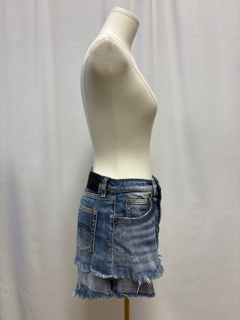 R13 Micro Cut Off Jean Short