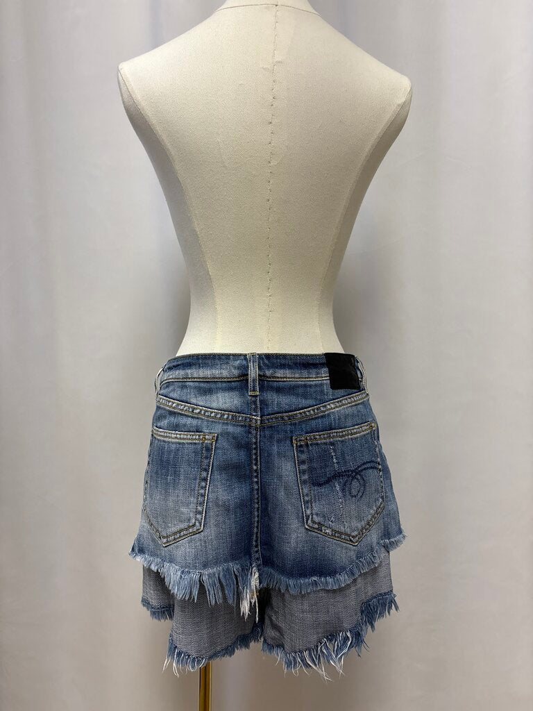 R13 Micro Cut Off Jean Short