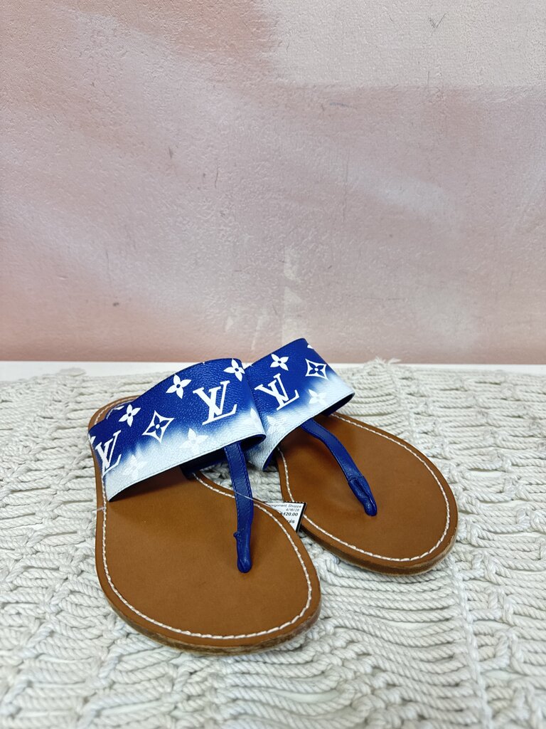 Louis Vuitton Blue Monogram Thong Sandal