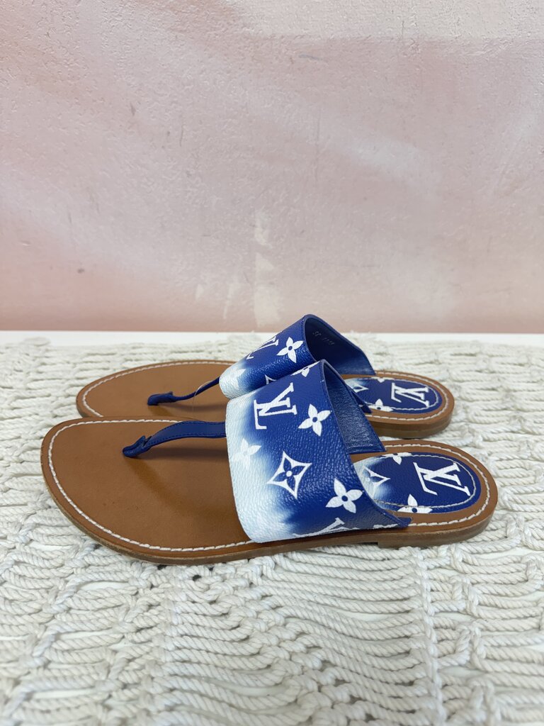 Louis Vuitton Blue Monogram Thong Sandal