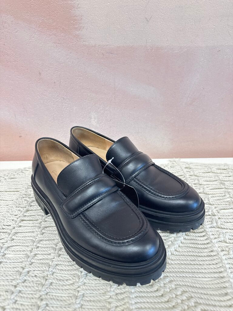 Gianvito Rossi Black Lug Sole Loafer