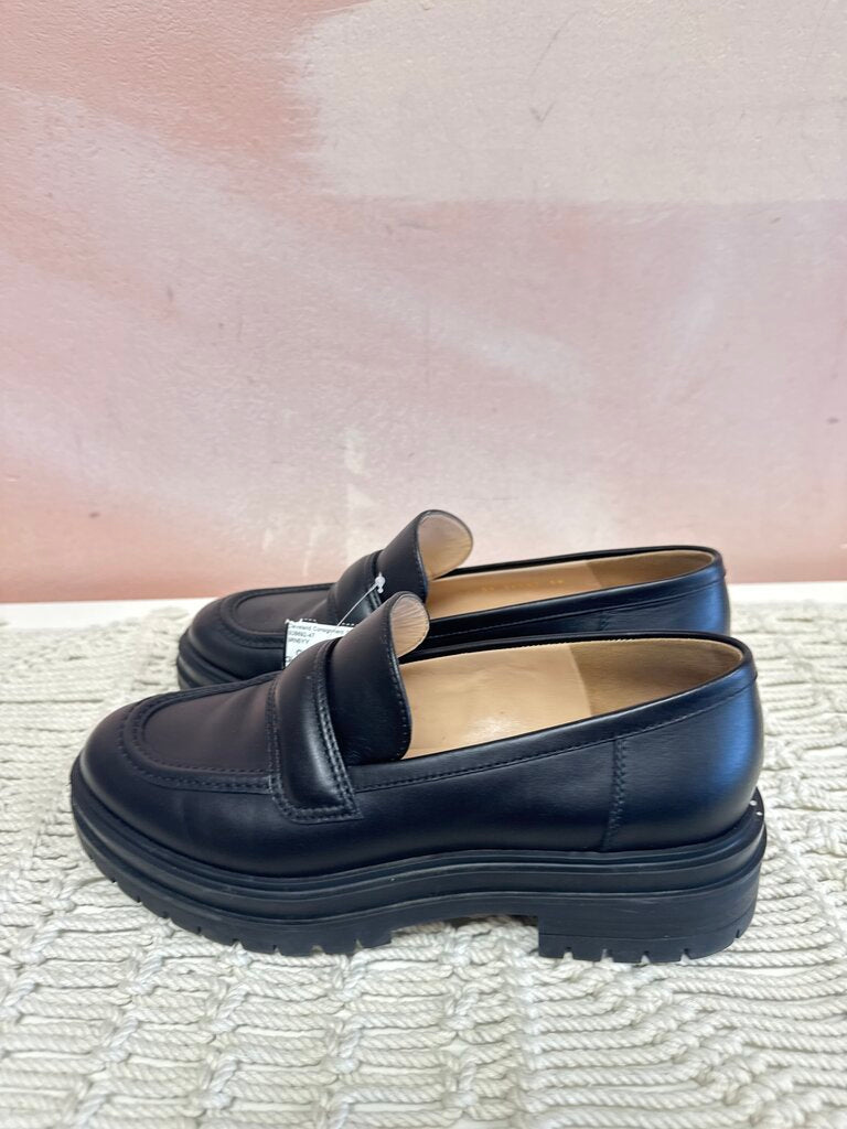 Gianvito Rossi Black Lug Sole Loafer