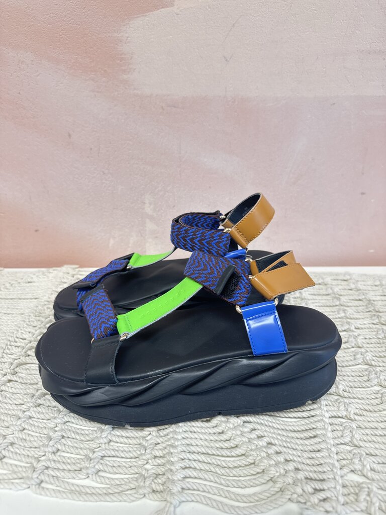 4CCCCEES Black Platform Sandal