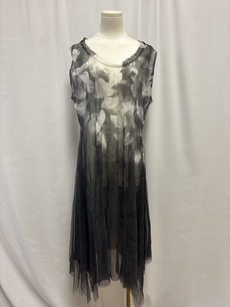 Dress to Kill Grey Airbrush Sheer Dress NWT