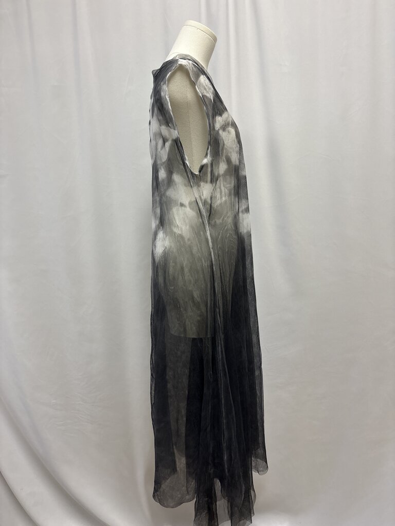 Dress to Kill Grey Airbrush Sheer Dress NWT