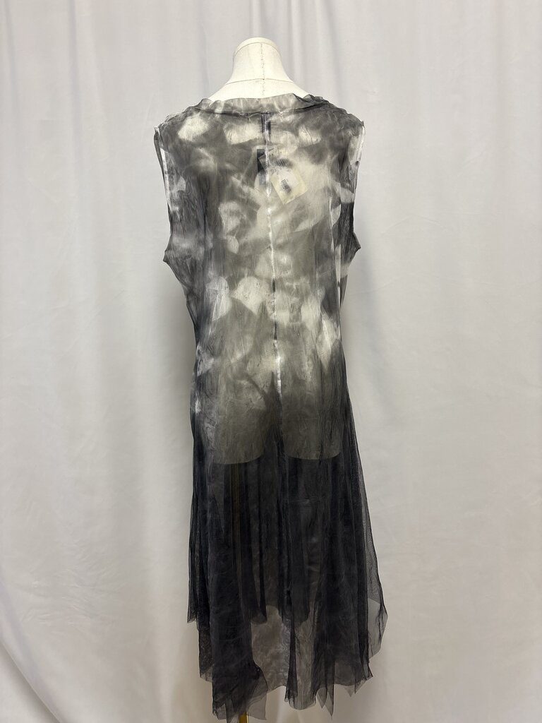 Dress to Kill Grey Airbrush Sheer Dress NWT