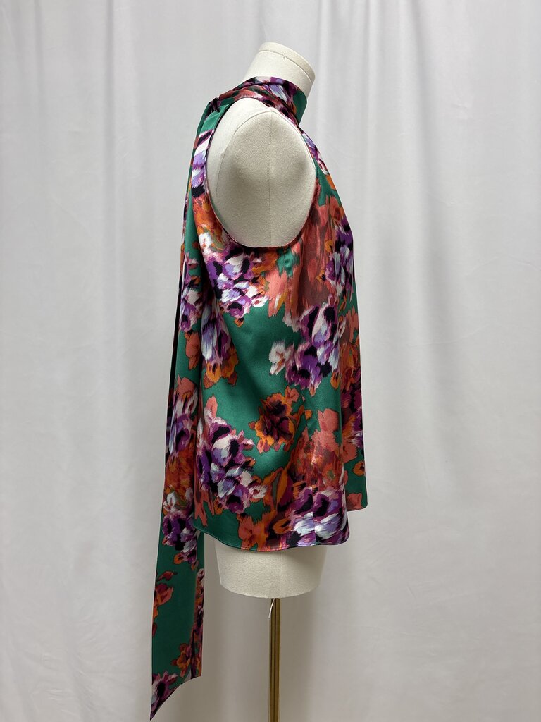 Misa Green Floral Halter Top