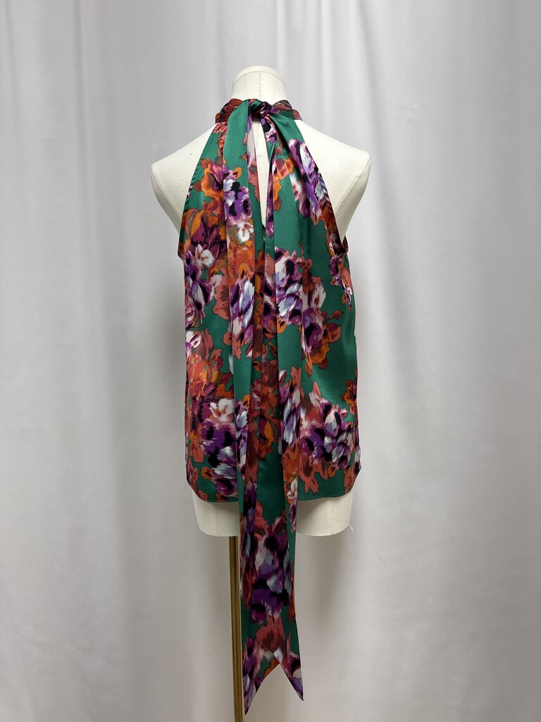 Misa Green Floral Halter Top