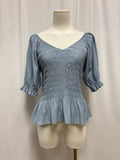 lola & sophie Slate Ruched Top