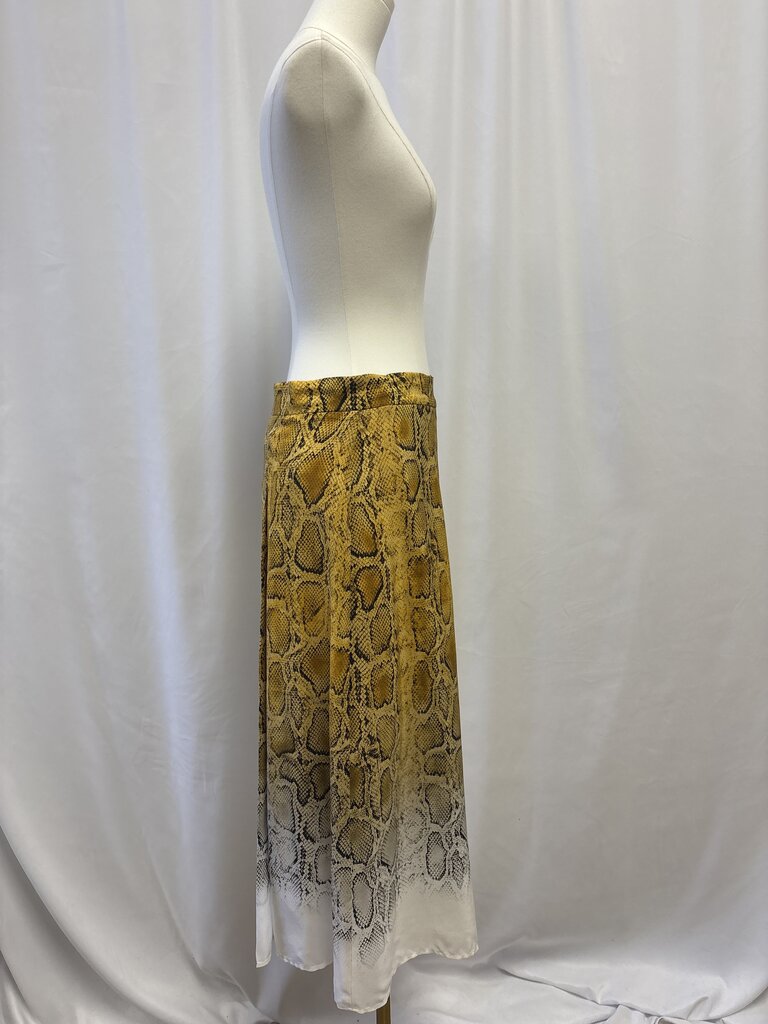 Max Mara Snake Print Silk Wrap Skirt