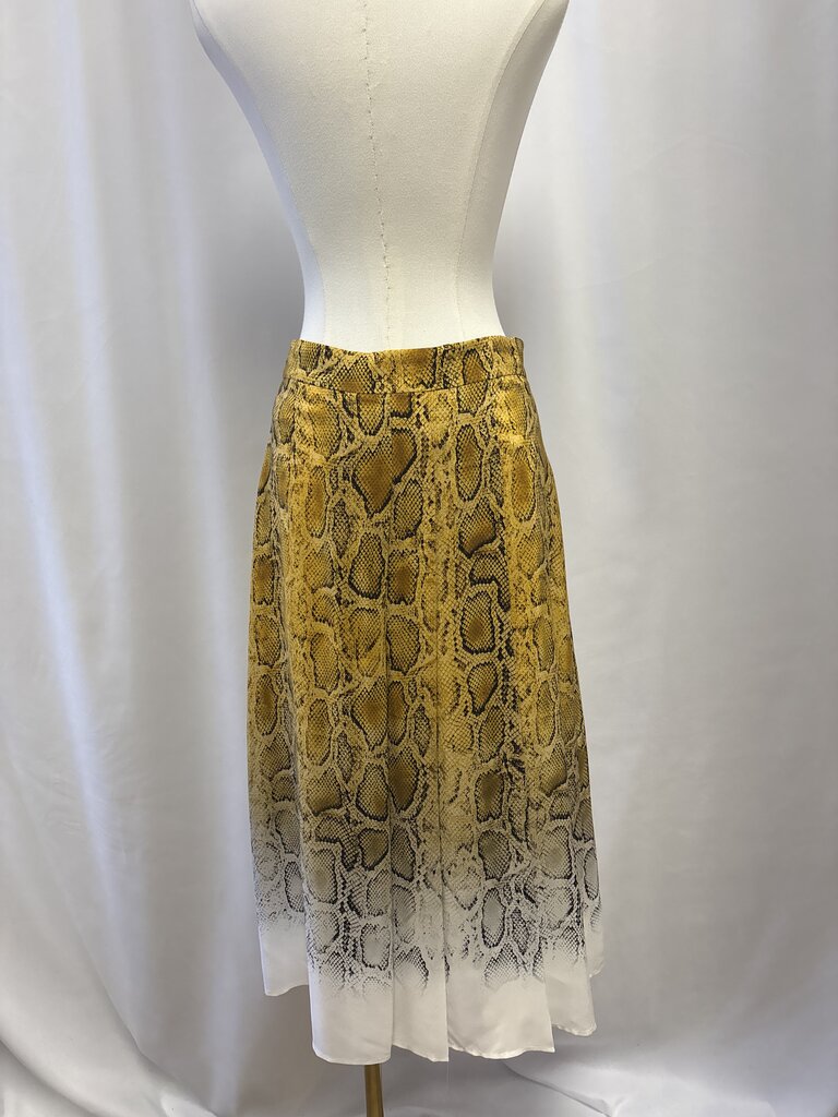 Max Mara Snake Print Silk Wrap Skirt