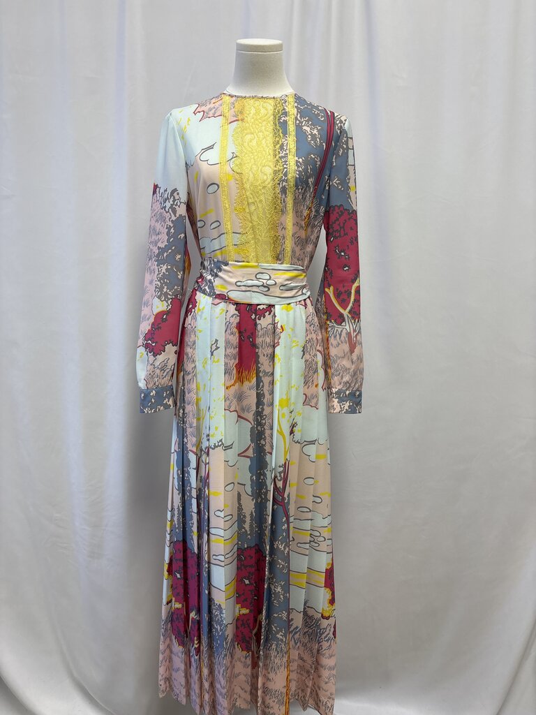 Red Valentino Pink Printed Maxi Dress