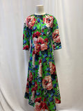 Andrew GN Green Floral Maxi Dress