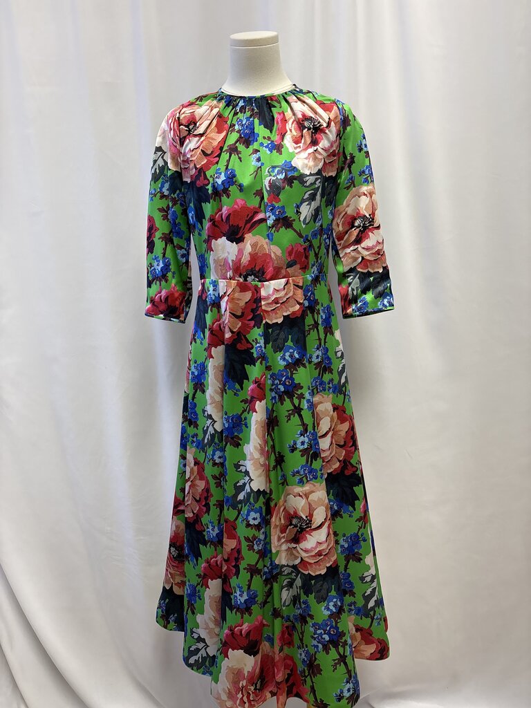 Andrew GN Green Floral Maxi Dress