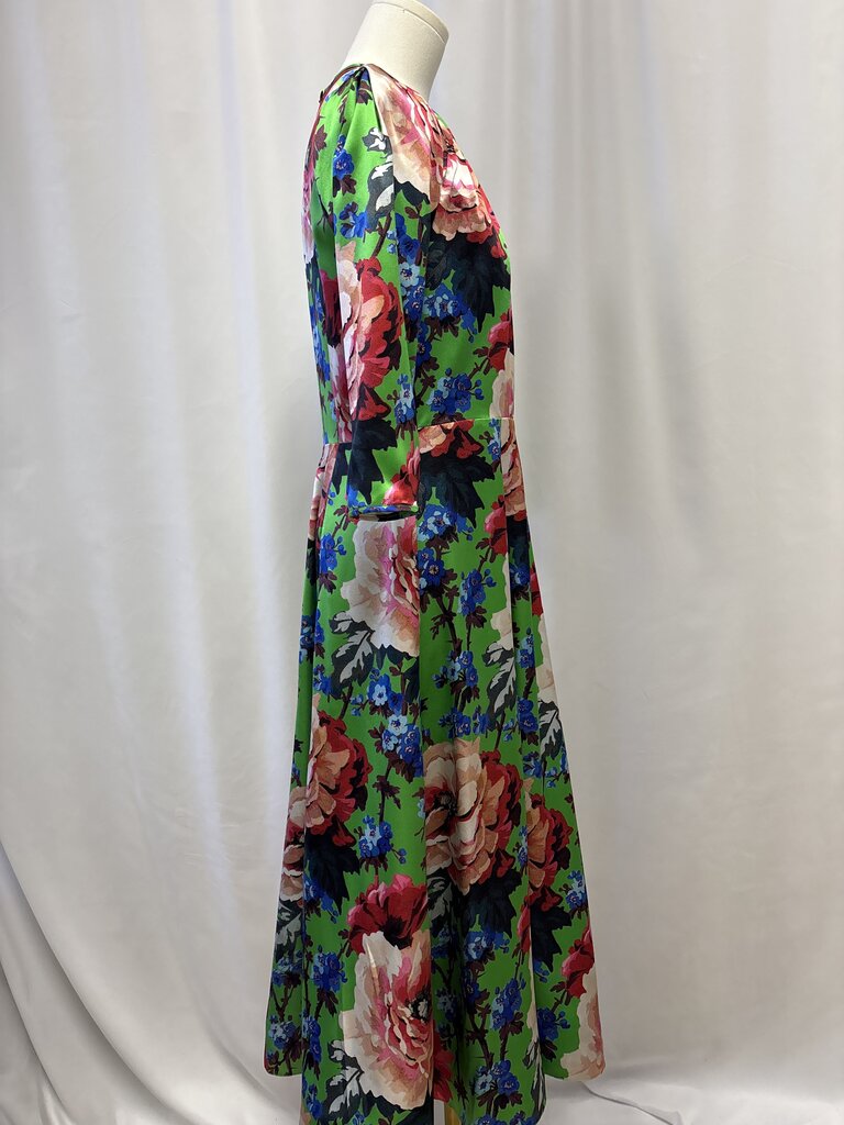 Andrew GN Green Floral Maxi Dress