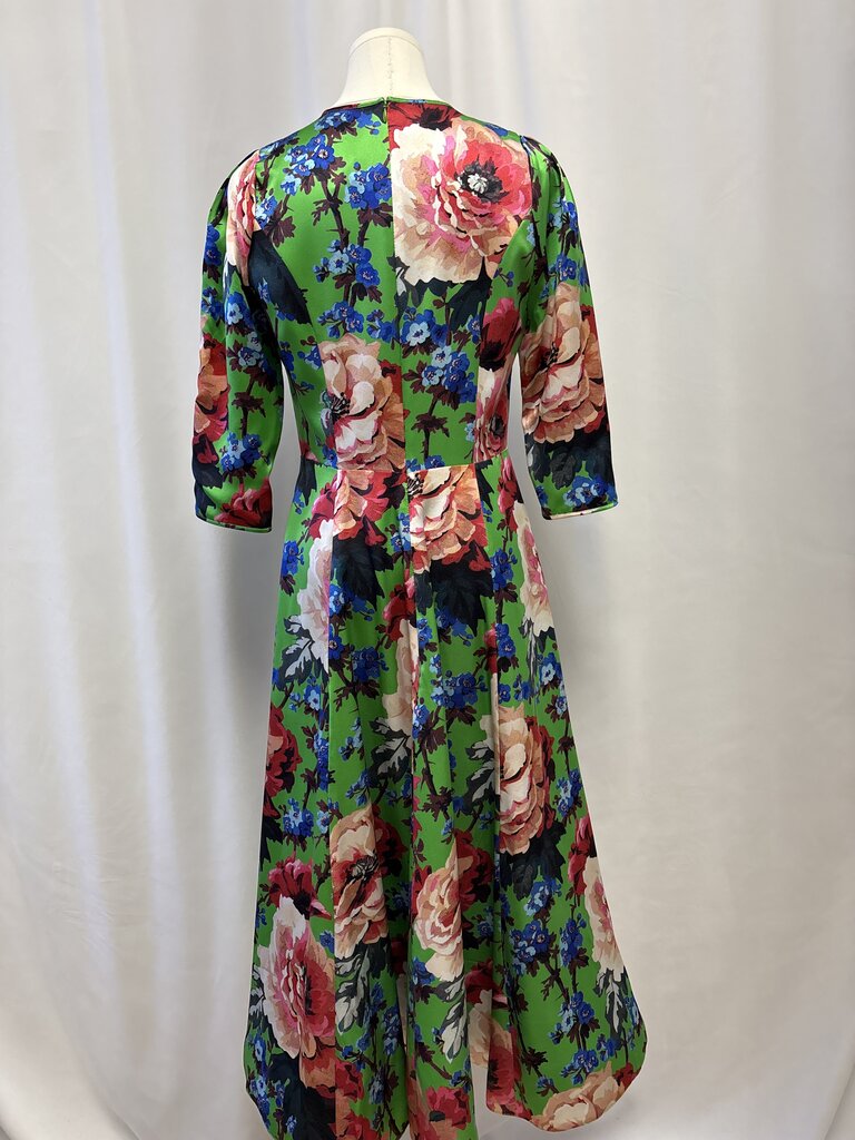 Andrew GN Green Floral Maxi Dress