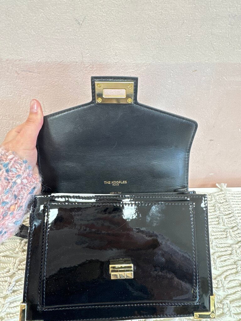 The Kooples Patent Leather Shoulder Bag W/ Dust Bag