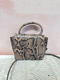 ATP Snakeskin Top Handle Crossbody W/ Dust Bag