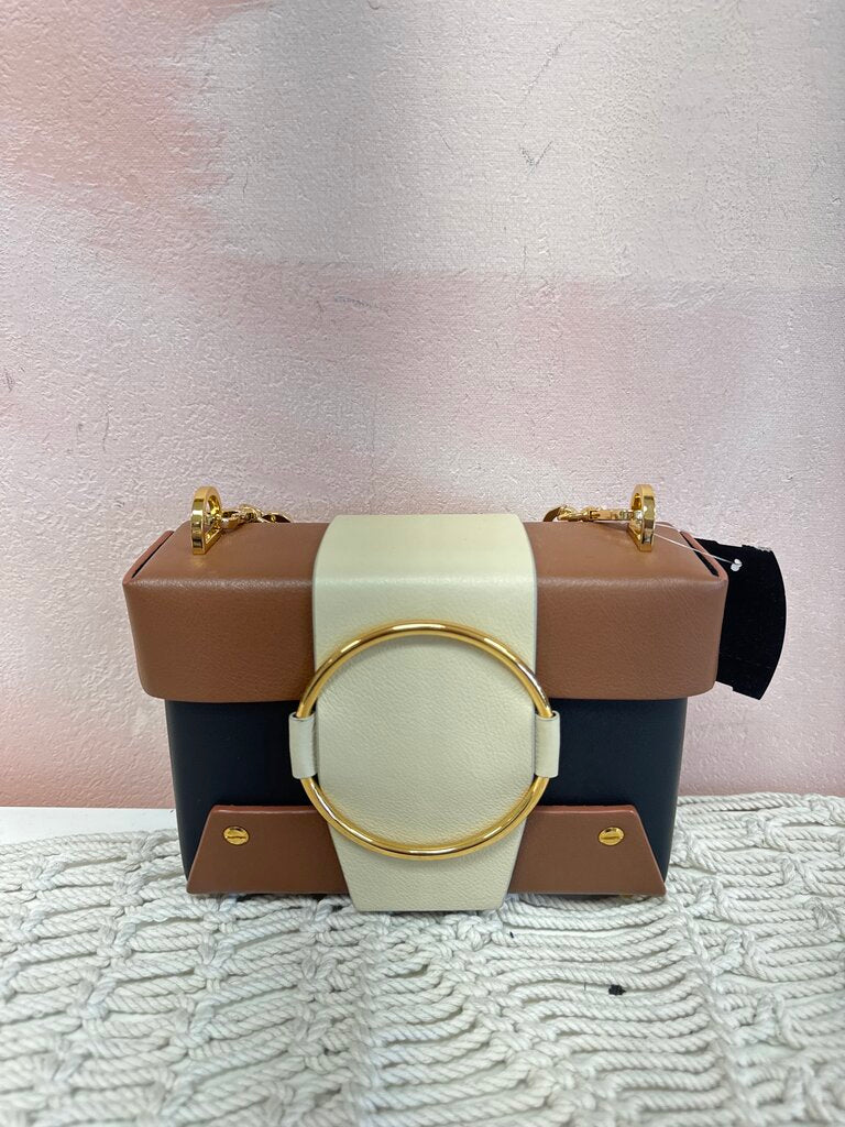 Yuzefi Color Block Shoulder Bag W/ Dust Bag