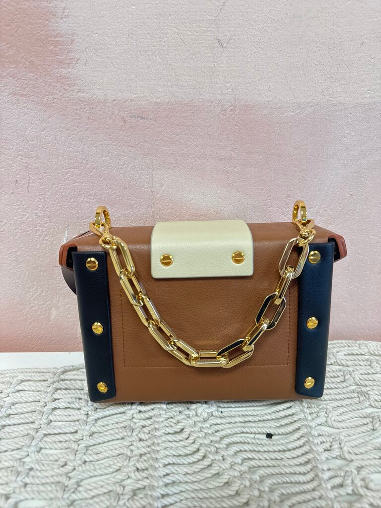 Yuzefi Color Block Shoulder Bag W/ Dust Bag