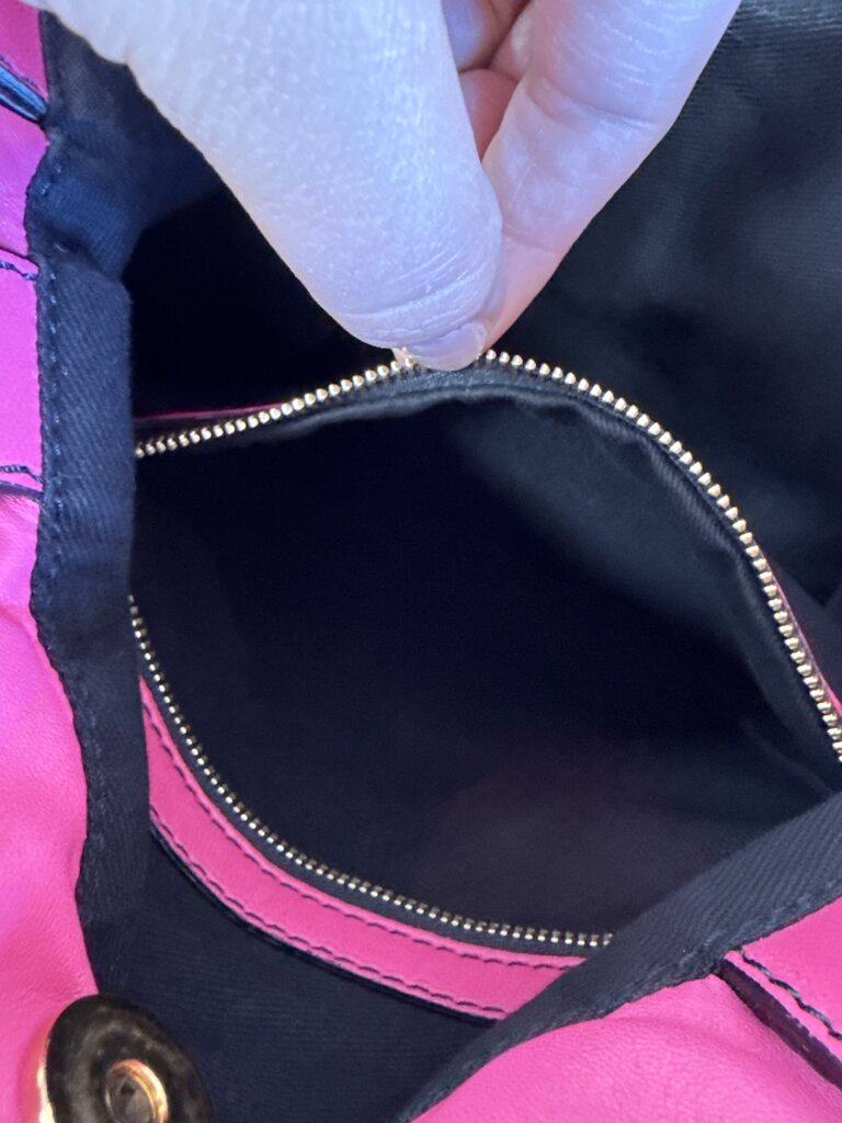 Valentino Pink Leather Rosette Shoulder Bag
