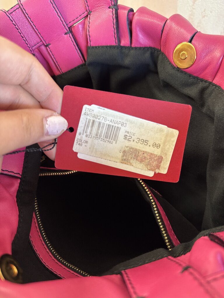 Valentino Pink Leather Rosette Shoulder Bag