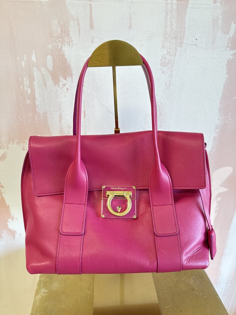 Ferragamo Pink Gancini Sookie Shoulder Bag