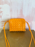 Bottega Tangerine Woven Crossbody w/Dustbag