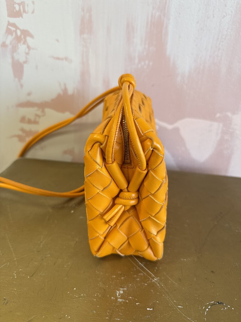 Bottega Tangerine Woven Crossbody w/Dustbag