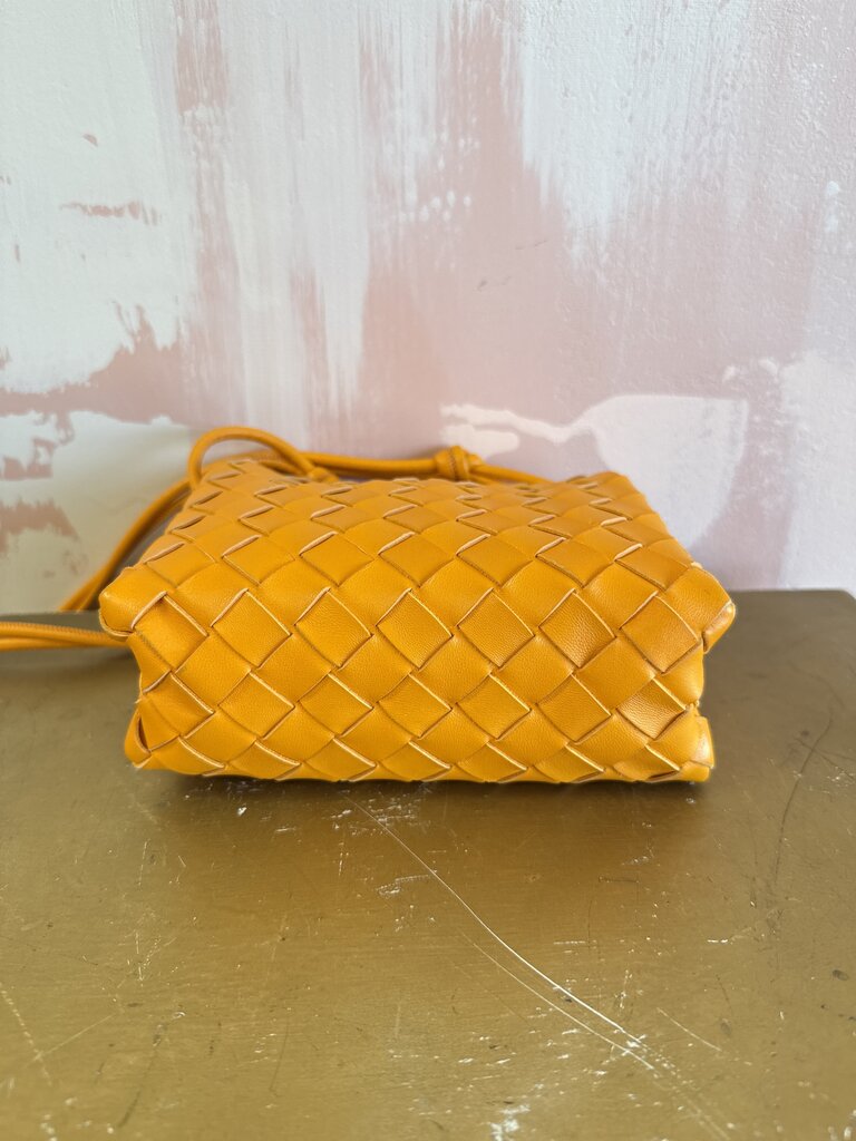 Bottega Tangerine Woven Crossbody w/Dustbag