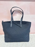 Naghedi Black Woven Large Tote w/Dustbag
