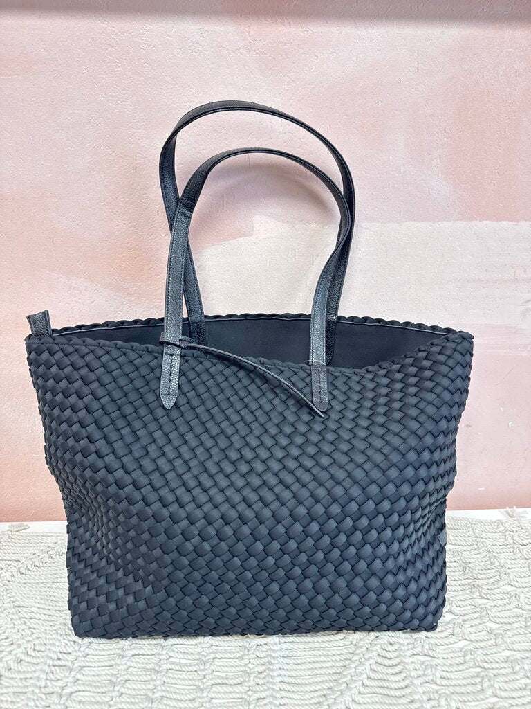 Naghedi Black Woven Large Tote w/Dustbag