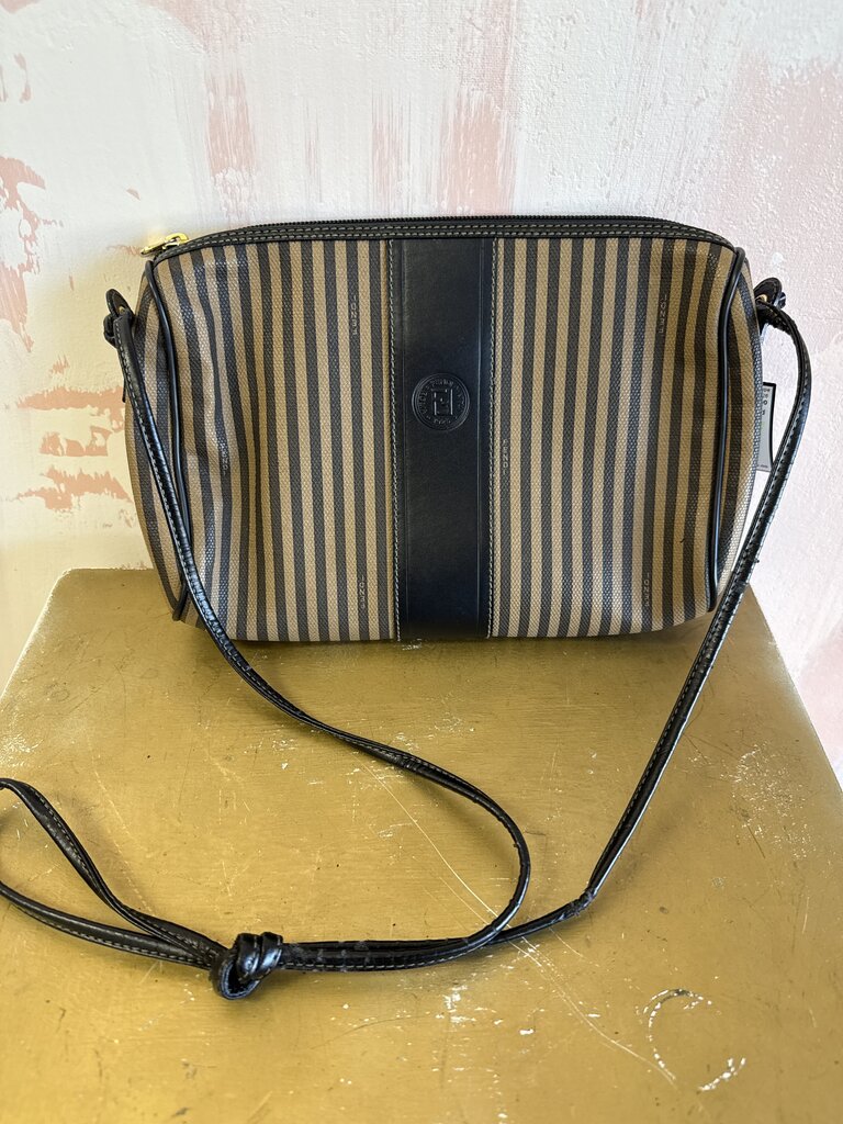Fendi Striped Vintage Shoulder Bag (AS IS) w/Dustbag