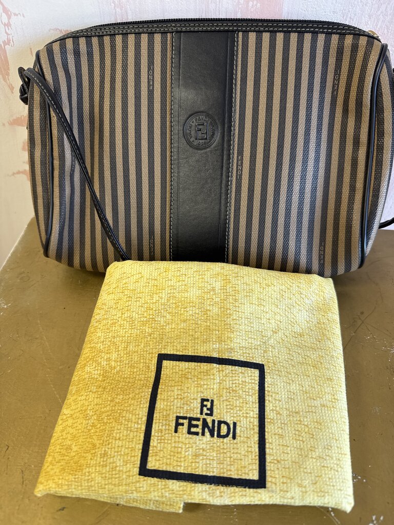 Fendi Striped Vintage Shoulder Bag (AS IS) w/Dustbag