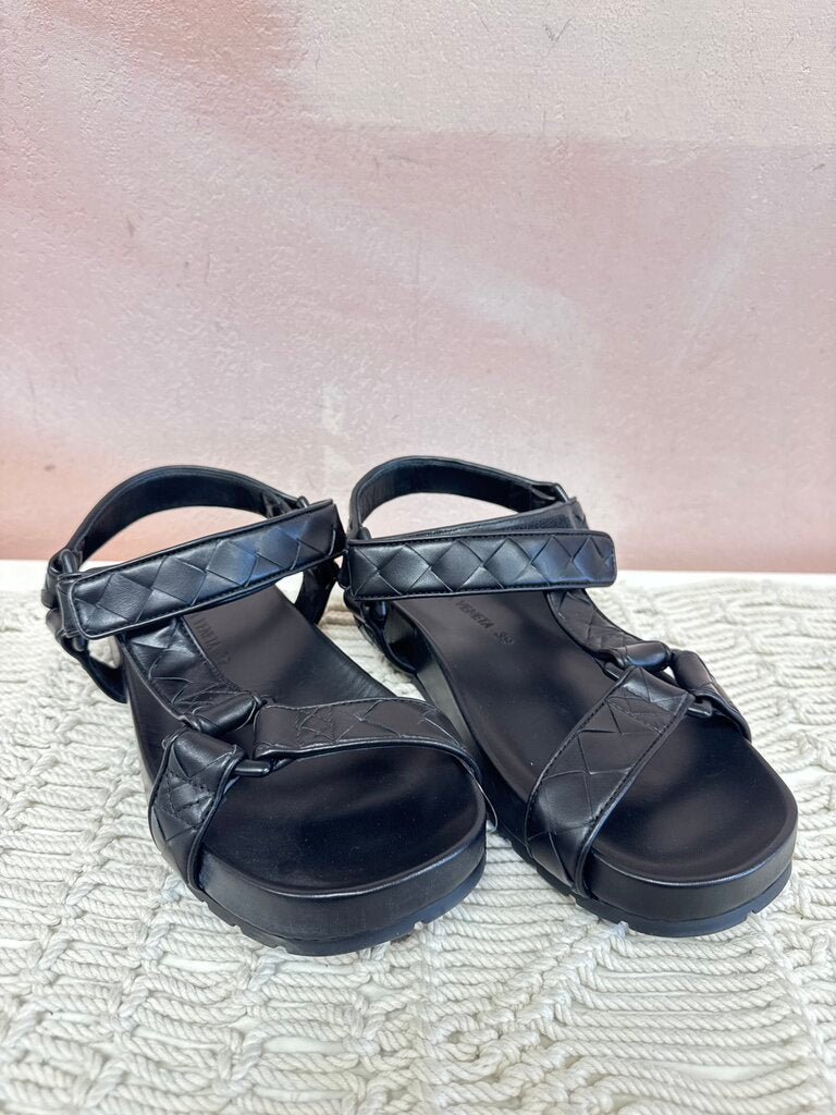 Bottega Black Woven Sandal w/Box