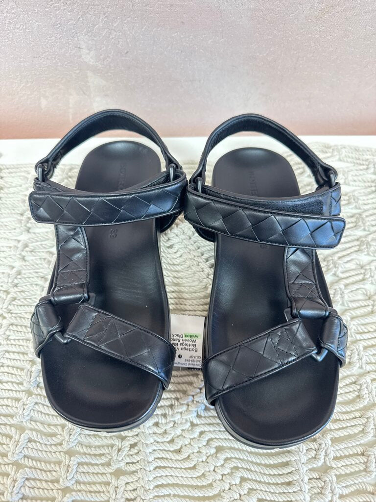 Bottega Black Woven Sandal w/Box