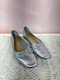 Schutz Silver Ballet Flat