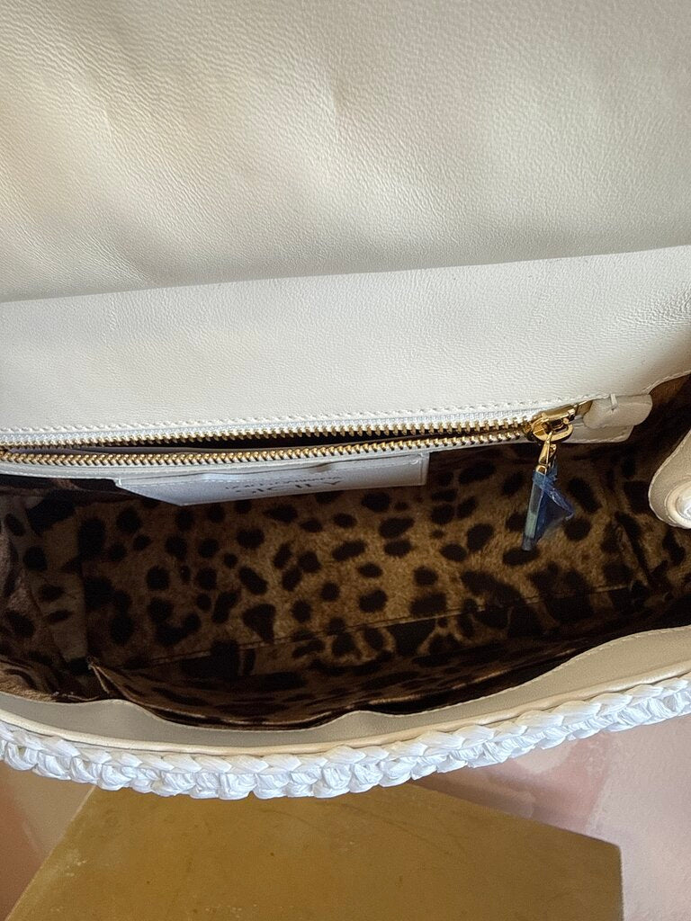 Dolce & Gabbana White Crochet Sicily Bag w/Dustbag