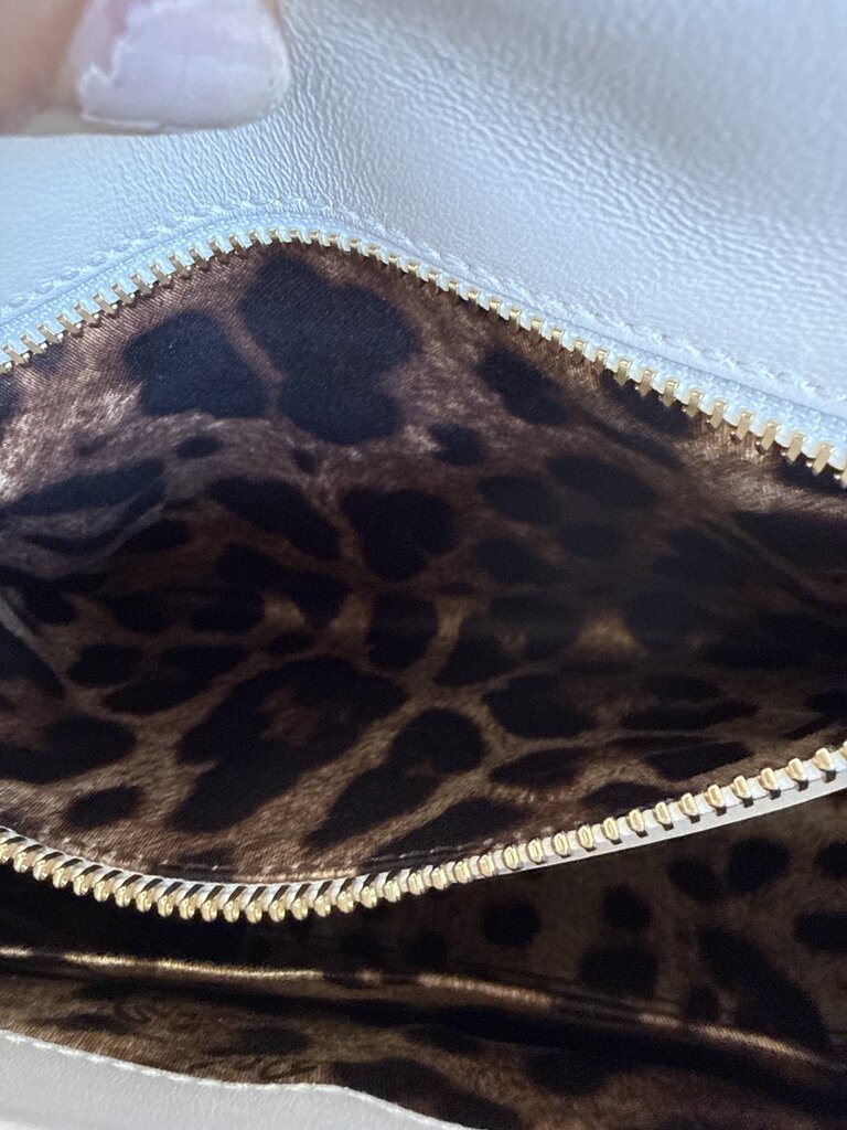 Dolce & Gabbana White Crochet Sicily Bag w/Dustbag
