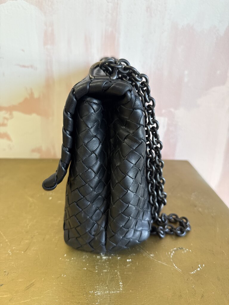 Bottega Black Olimpia Shoulder Bag (As Is)