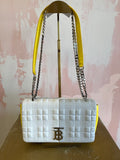 Burberry Grey and White Tri-Tone Lola Quilted Crossbody