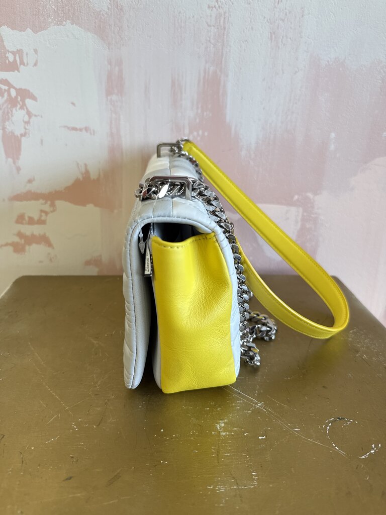 Burberry Grey and White Tri-Tone Lola Quilted Crossbody