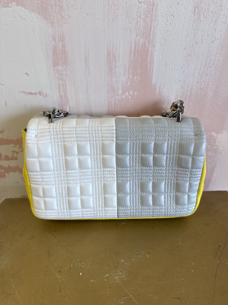 Burberry Grey and White Tri-Tone Lola Quilted Crossbody