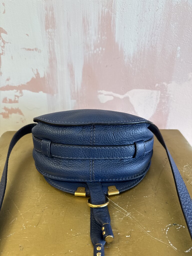 Chloe Blue Small Marcie Shoulder Bag