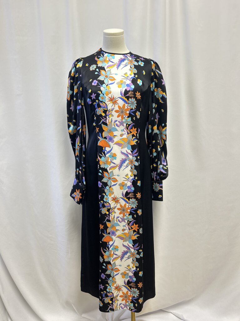 Andrew GN Black Floral Maxi Dress