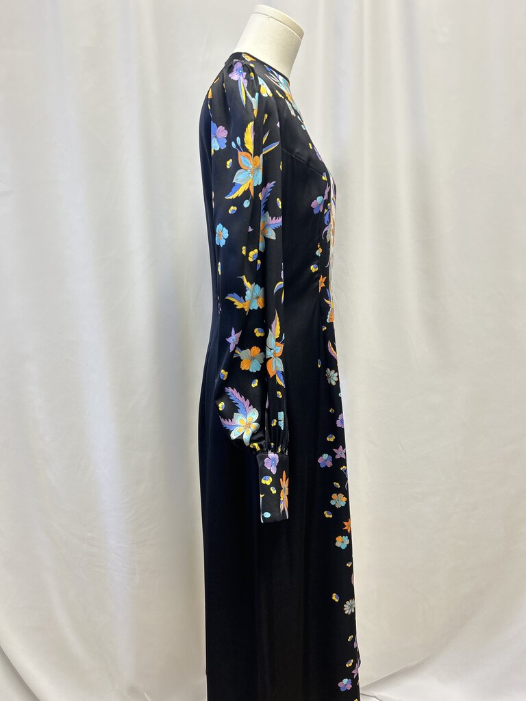 Andrew GN Black Floral Maxi Dress