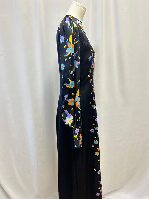 Andrew GN Black Floral Maxi Dress