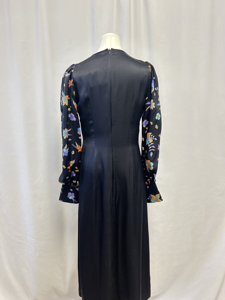 Andrew GN Black Floral Maxi Dress
